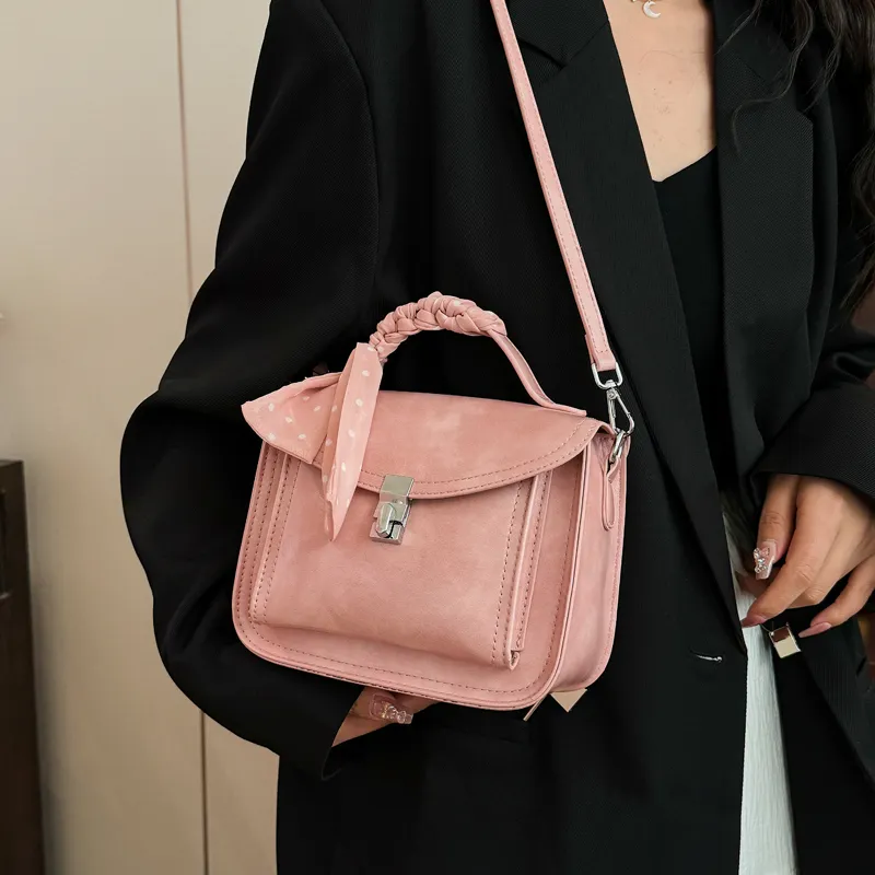 SWIMADE PU Shoulder Bag, Crossbody Bag, Handbag Regular Women's Black/Ecru/Light Blue/Pink-5