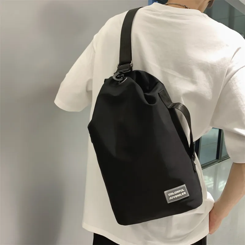 Duoluplo Doron Paul Canvas With PU Canvas Bag, Shoulder Bag, Crossbody Bag Unisex Black/Khaki/Gray/Ecru-18