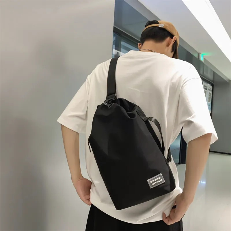 Duoluplo Doron Paul Canvas With PU Canvas Bag, Shoulder Bag, Crossbody Bag Unisex Black/Khaki/Gray/Ecru-17