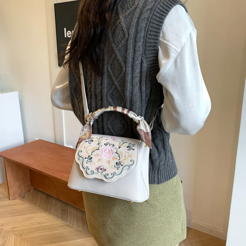 Duoluplo Doron Paul PU Handbag Women's Sea Blue/Beige Pink/Tea Green/Black/Khaki-10
