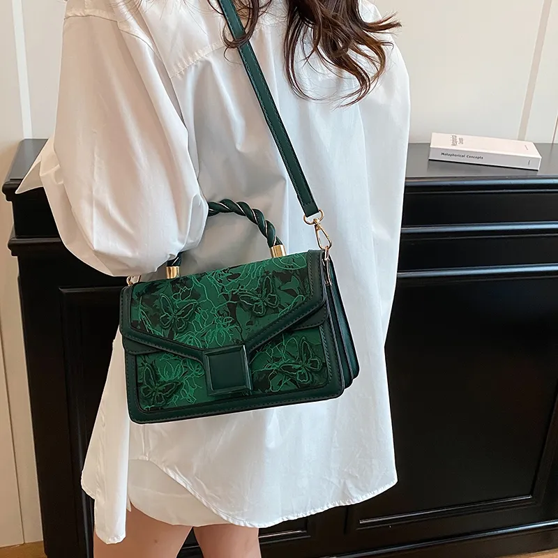 SWIMADE PU Handbag Women's White/Black/Pink/Red/Green-27