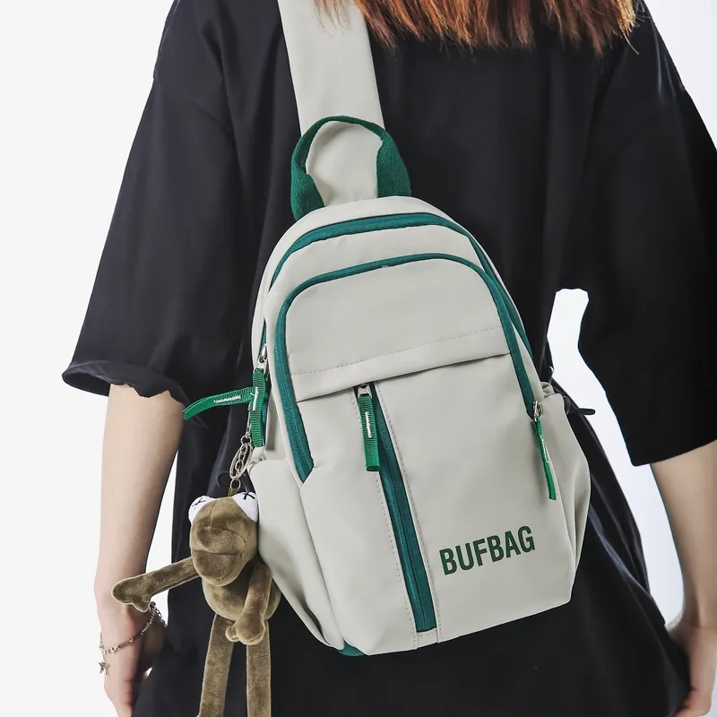 SWIMADE Nylon Sling Bag Regular Unisex Black/White Green/White Red/Green-14