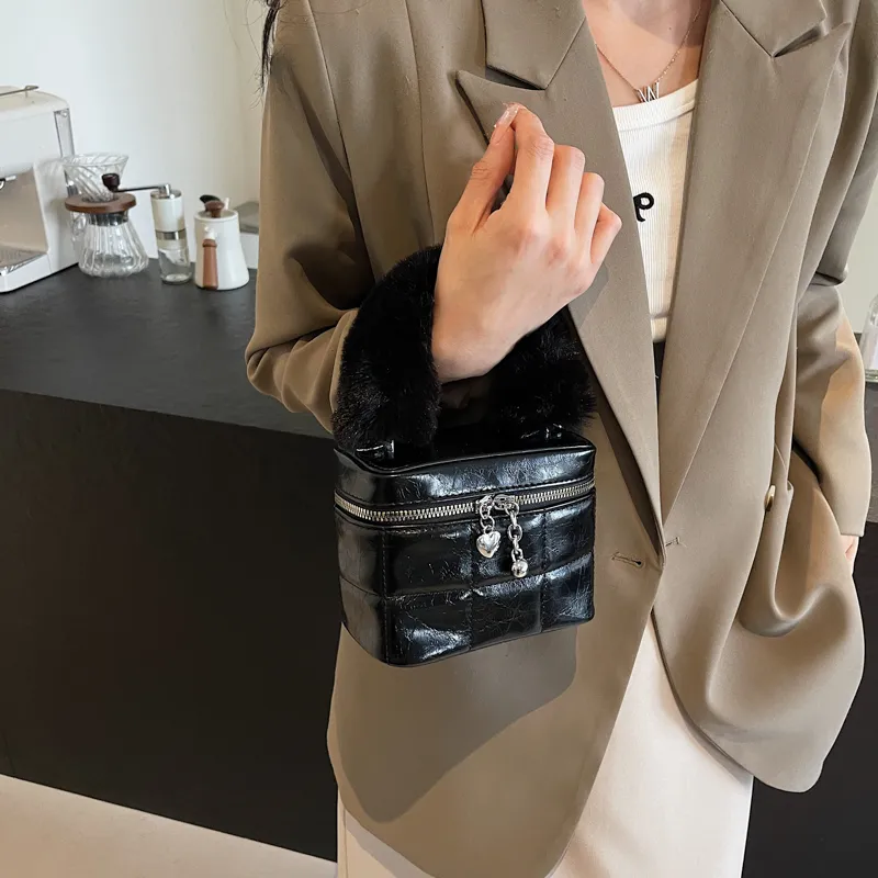 SWIMADE PU Portable Box Bag, Shoulder Bag, Crossbody Bag Women's Black/Coffee/Beige/Brown-1