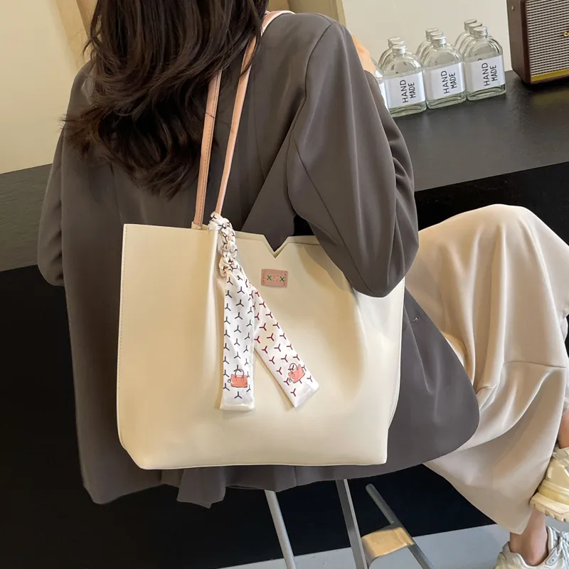 Duoluplo Doron Paul PU Tote Bag, Shopping Bag, Shoulder Bag Regular Women's Black/Khaki/Green/Pink-22