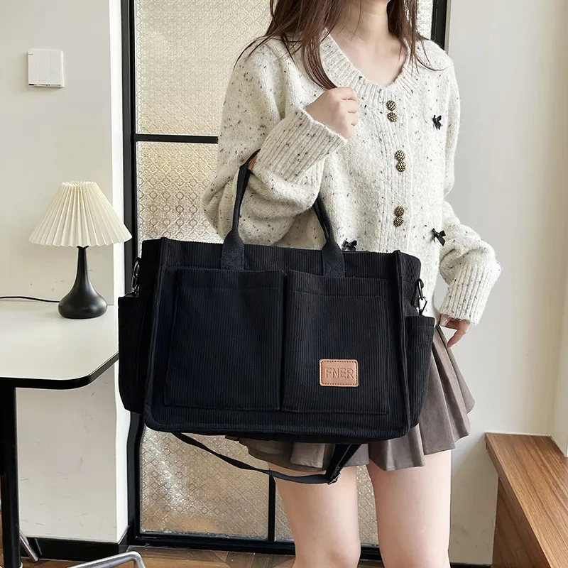 SWIMADE Corduroy Handbag Women's Multicolor-7