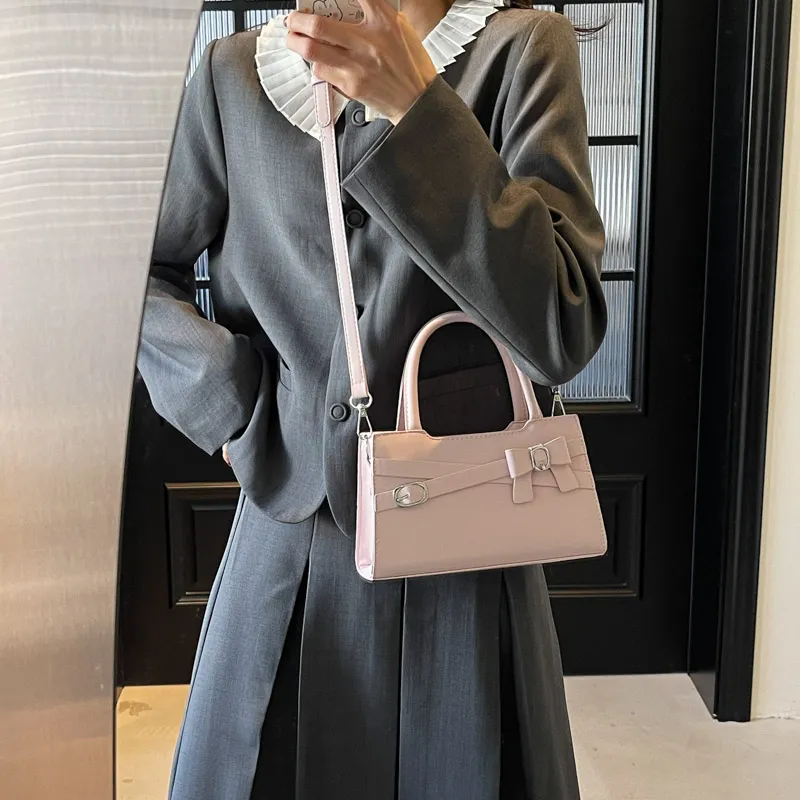 SWIMADE PU Handbag Women's White/Black/Blue/Pink-3
