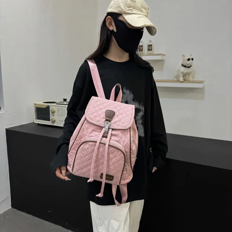 SWIMADE Oxford Backpack Women's Gray/Black/Pink/Peacock Blue/Yellow-15