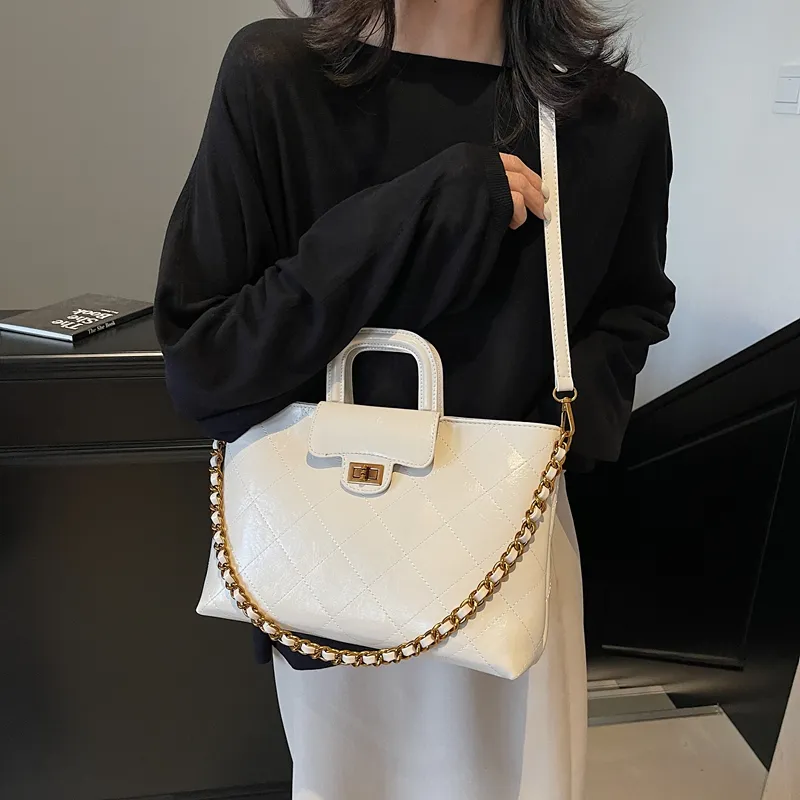 SWIMADE PU Handbag Women's White/Black/Coffee/Brown-5