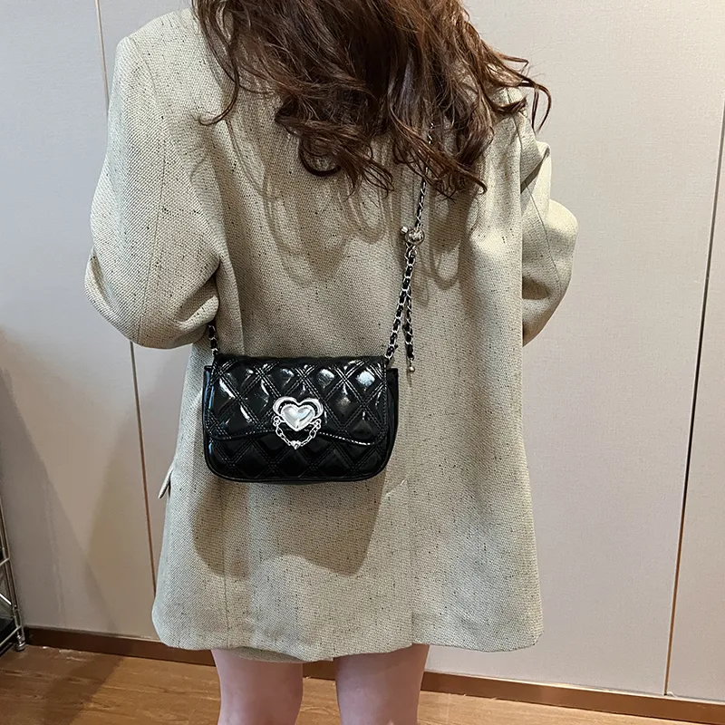 Duoluplo Doron Paul Trendy Versatile Crossbody Bag Regular Women's White/Silver/Black/Burgundy-24