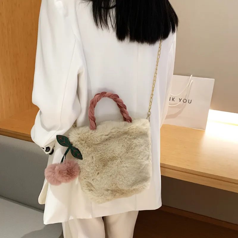 Duoluplo Doron Paul Plush One Shoulder Handbag Regular Women's Multicolor-11