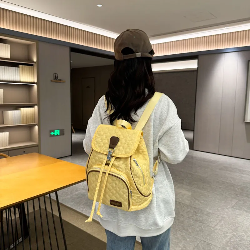 SWIMADE Oxford Backpack Women's Gray/Black/Pink/Peacock Blue/Yellow-32