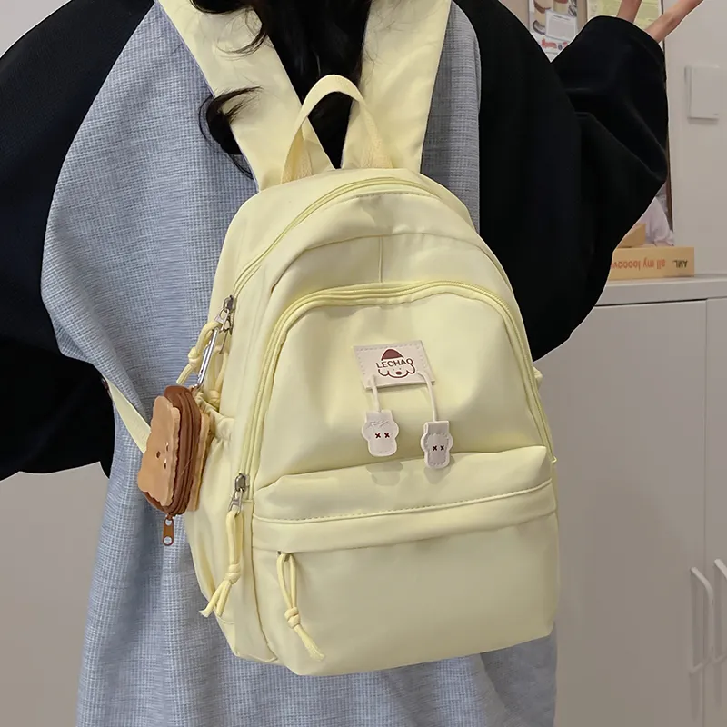 SWIMADE Nylon Backpack Regular Unisex Solid Color-5