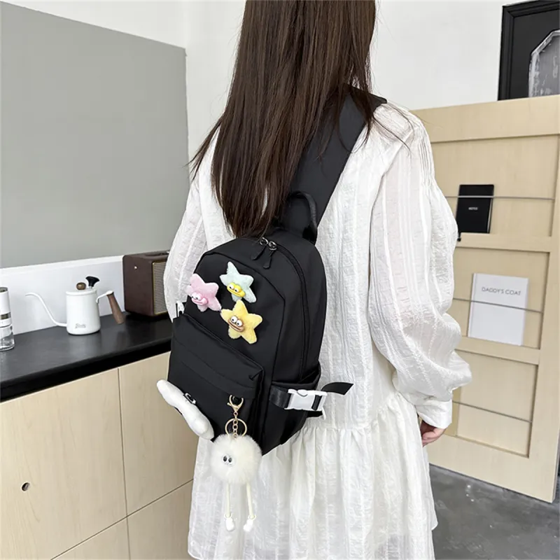 Duoluplo Doron Paul Nylon Sling Bag Regular Women's Pink/Yellow/Green/Black/White-11