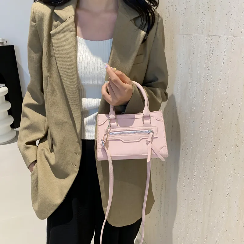 SWIMADE PU One Shoulder Handbag Women's Black/White/Pink/Blue/Green/Silver-6