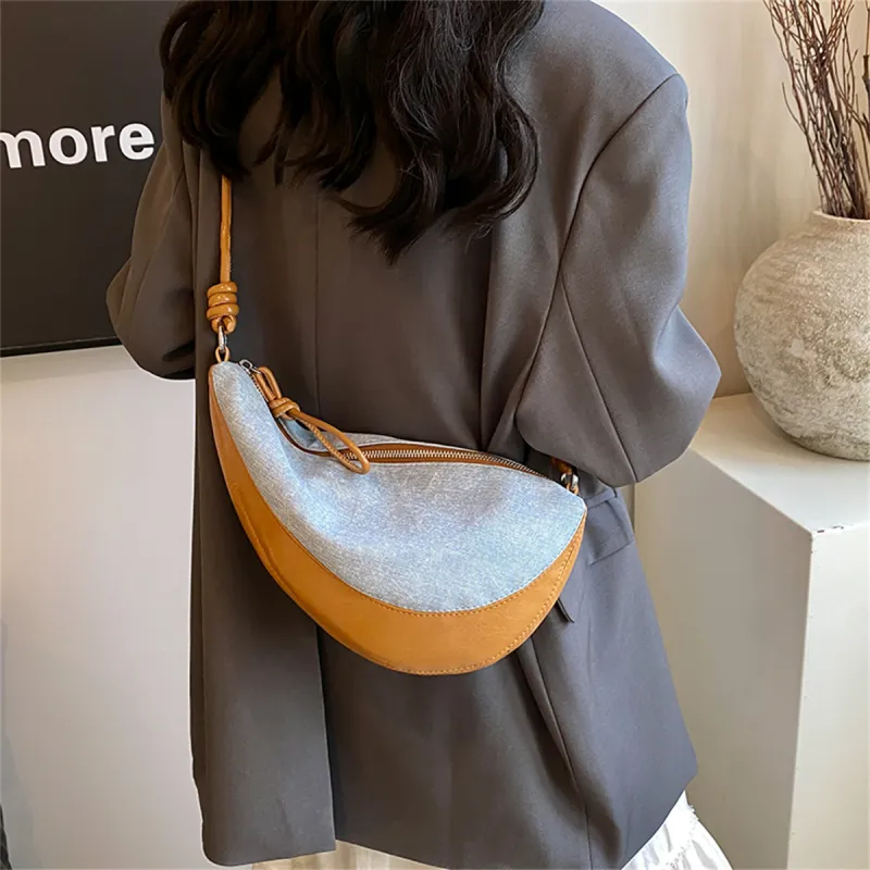 Duoluplo Doron Paul PU Crossbody Bag, Shoulder Bag Women's Denim Black/Denim Silver/Denim Brown-20