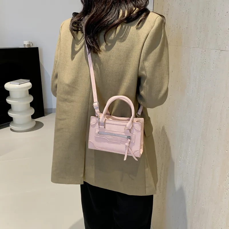 SWIMADE PU One Shoulder Handbag Women's Black/White/Pink/Blue/Green/Silver-8