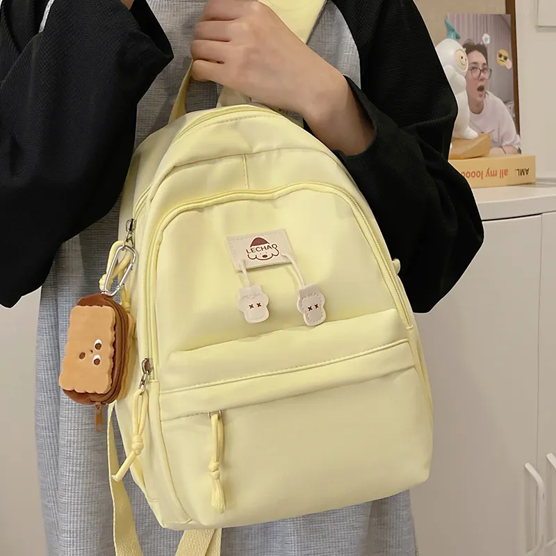 SWIMADE Nylon Backpack Regular Unisex Solid Color-2
