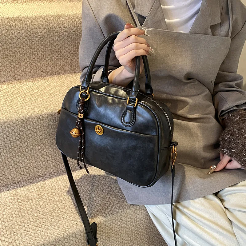 SWIMADE PU Handbag Regular Women's Black/Coffee/Brown-5