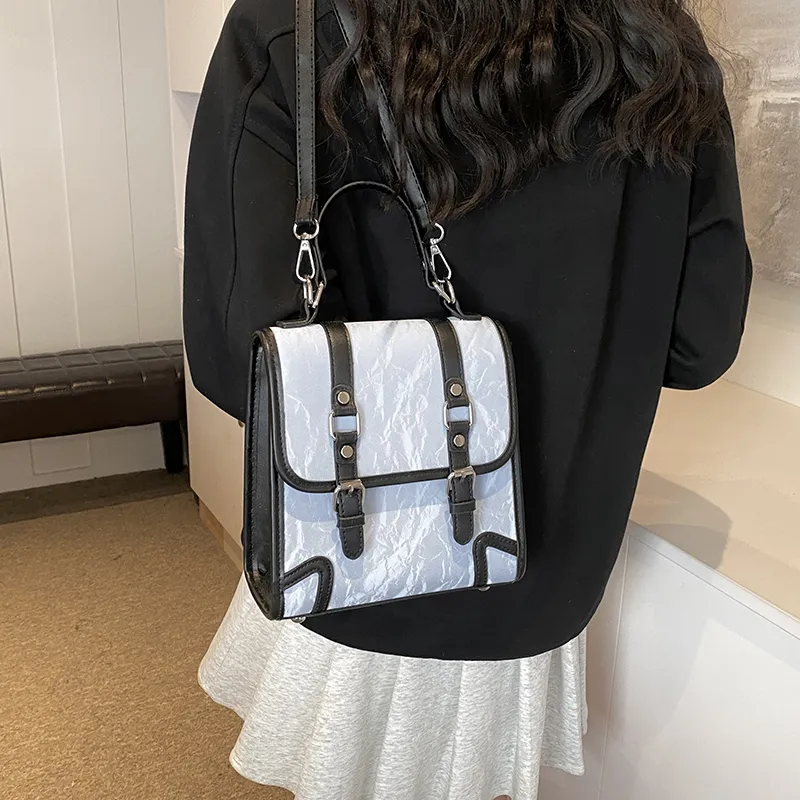 SWIMADE PU Backpack Women's Black/Ecru/Coffee/Brown-52