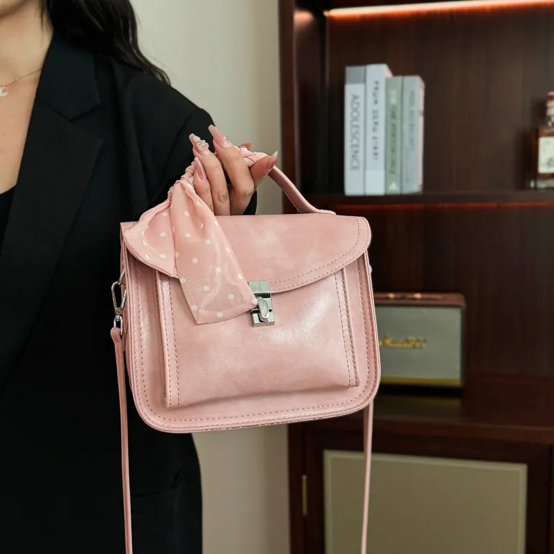 SWIMADE PU Shoulder Bag, Crossbody Bag, Handbag Regular Women's Black/Ecru/Light Blue/Pink-1