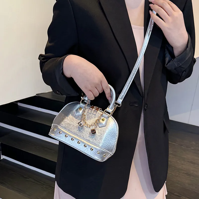 SWIMADE PU Handbag Women's Silver/Black/Red/Gold-10