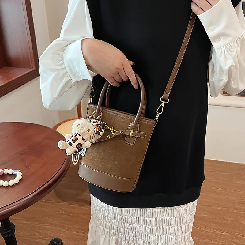 SWIMADE PU With Suede Shoulder Bag, Crossbody Bag, Handbag Regular Women's Black/Burgundy/Coffee/Brown-37