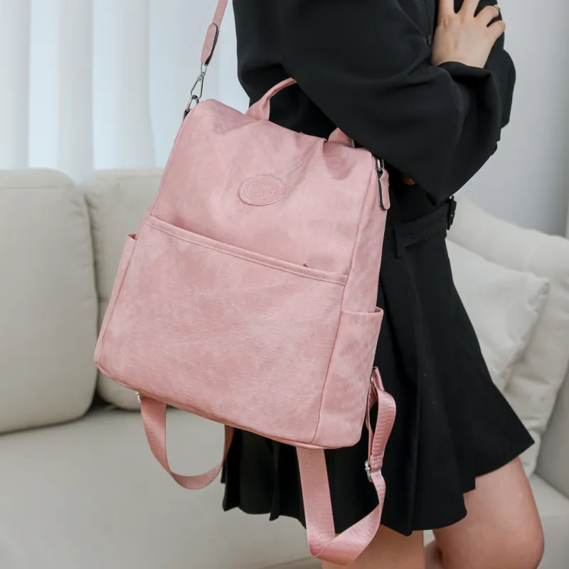 Duoluplo Doron Paul PU Shoulder Bag Backpack Regular Women's Ecru, Blue, Pink, Black, Gray-9