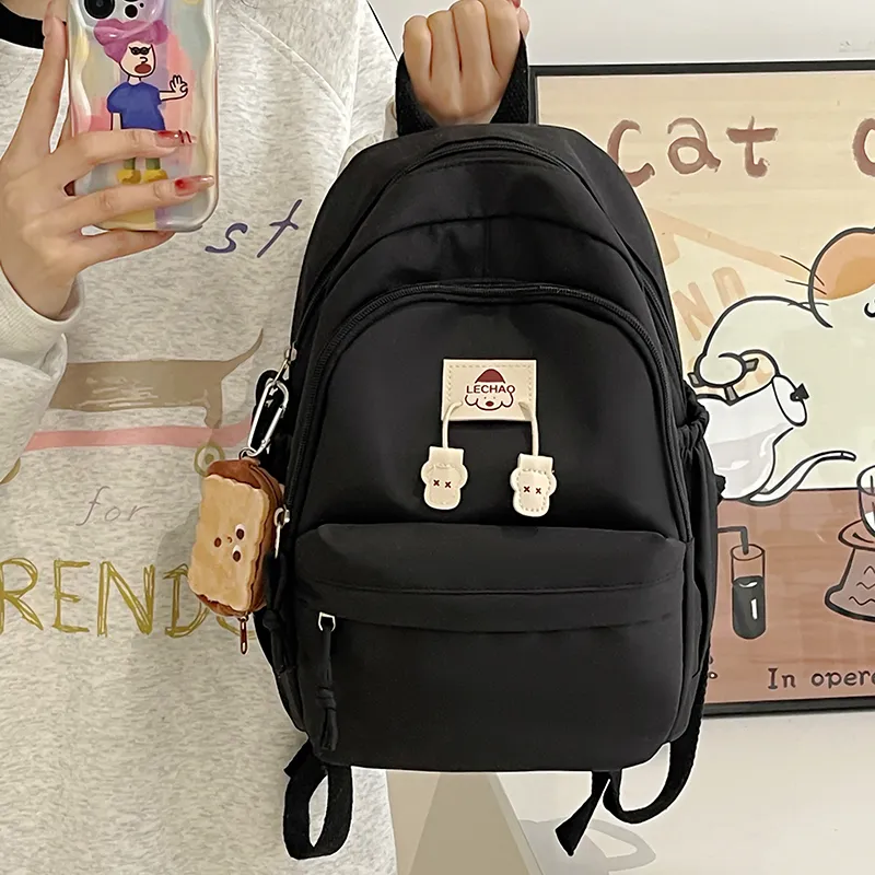 SWIMADE Nylon Backpack Regular Unisex Solid Color-14