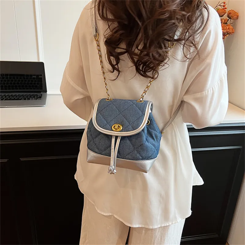 Duoluplo Doron Paul Denim Backpack Regular Women's Multicolor-3