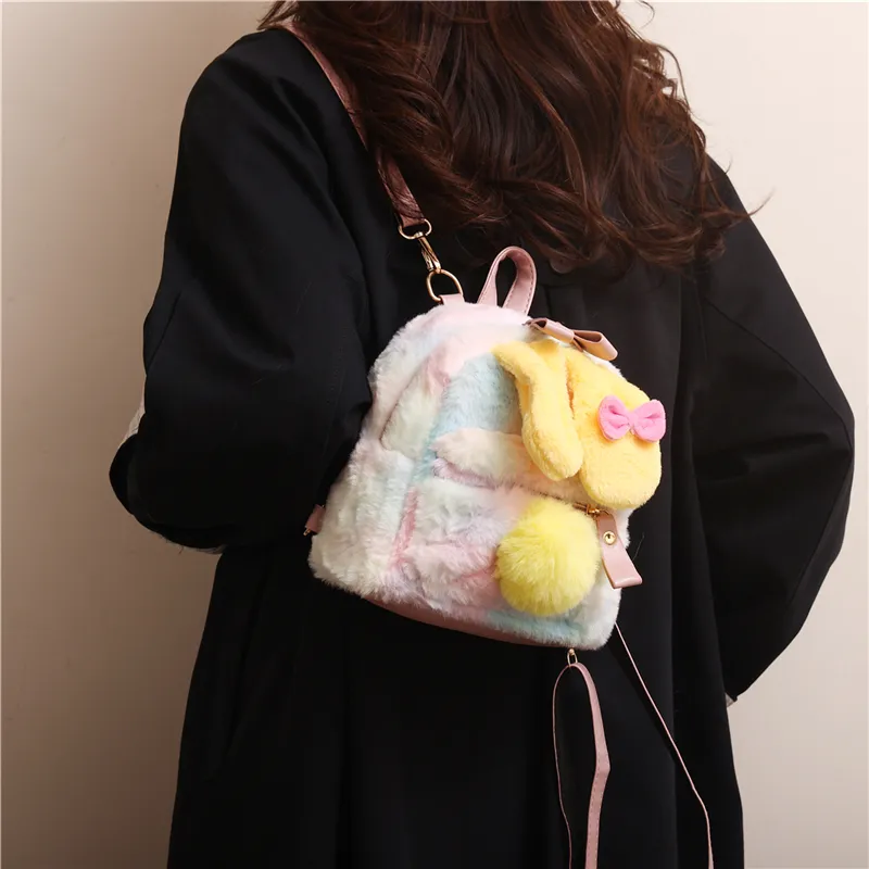 Duoluplo Doron Paul Plush Backpack Unisex Pink/Yellow-8