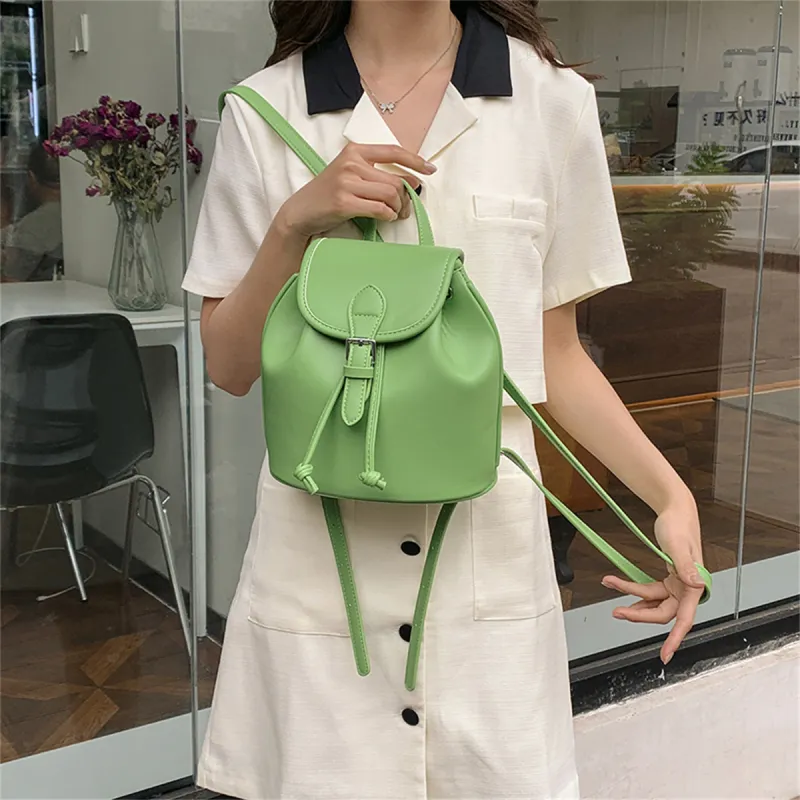 Duoluplo Doron Paul PU Backpack Women's Pink/Black/Green/White/Khaki-9