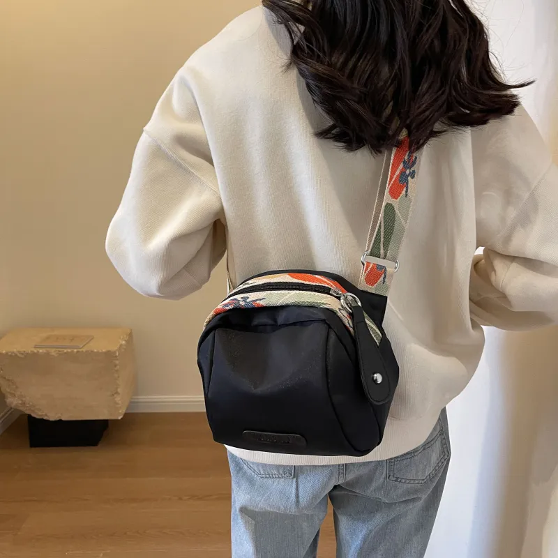 SWIMADE Oxford Dome Bag, Canvas Bag, Shoulder Bag, Crossbody Bag Regular Women's Orange/Black/Ecru-20