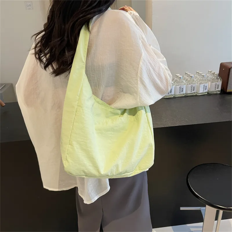 Duoluplo Doron Paul Nylon Fabric Shoulder Bag Regular Women's Black/Ecru/Yellow/Green/Pink/Blue/Light Green-28