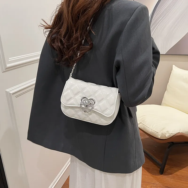 Duoluplo Doron Paul Trendy Versatile Crossbody Bag Regular Women's White/Silver/Black/Burgundy-16