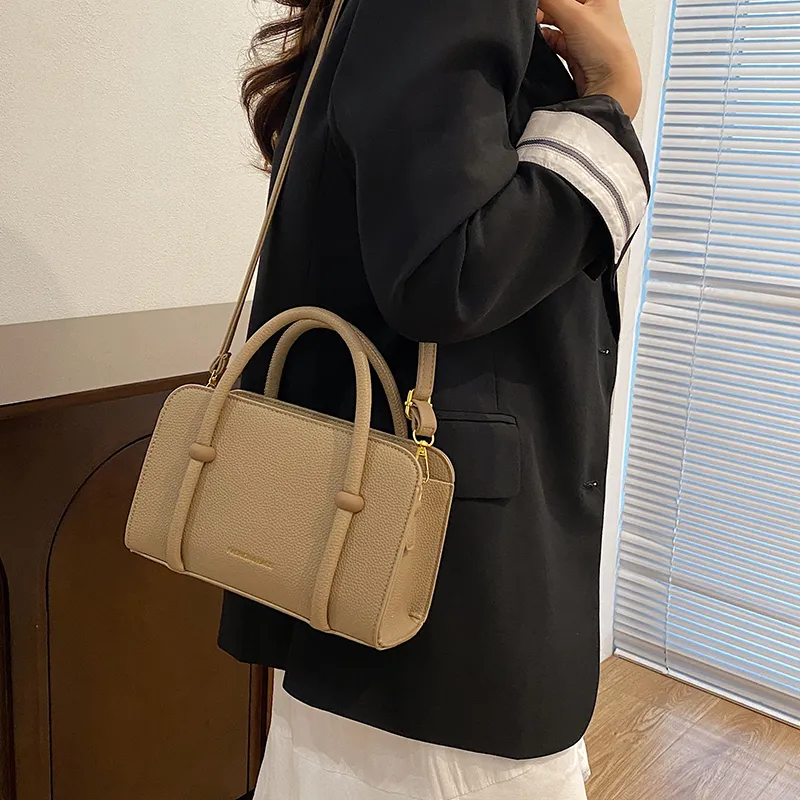 SWIMADE PU One Shoulder Handbags Women's White/Black/Khaki/Coffee/Pink/Brown-11