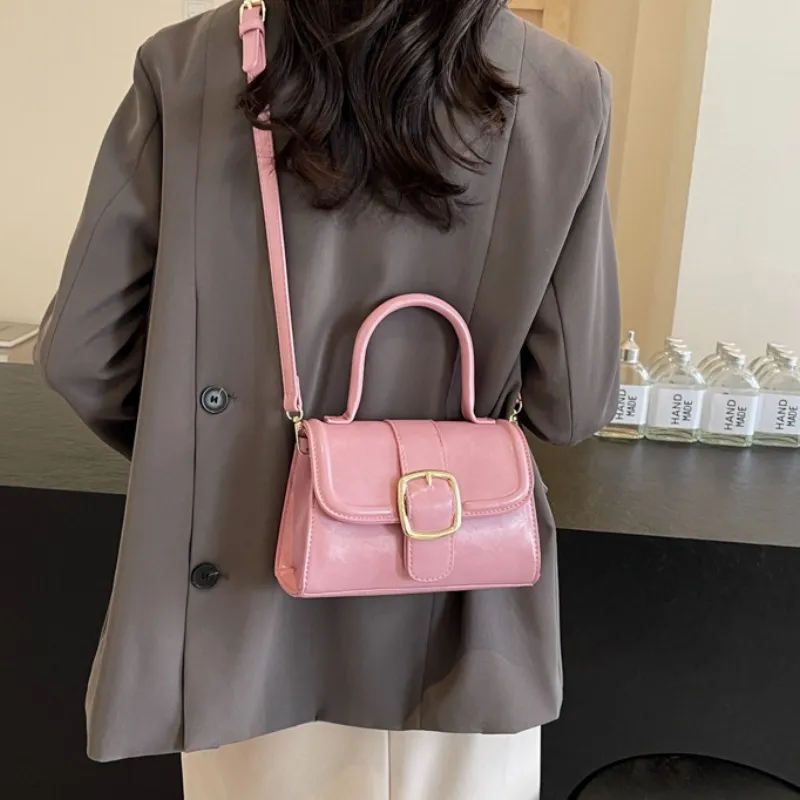 Duoluplo Doron Paul PU Crossbody One Shoulder Handbag Regular Women's Black/Ecru/Silver/Pink-16