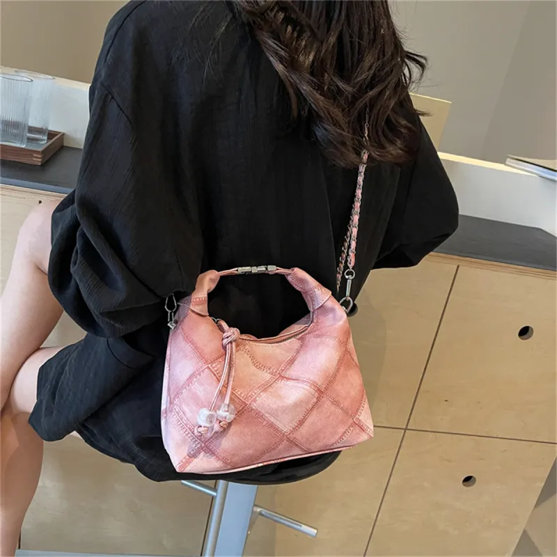 Duoluplo Doron Paul PU Shoulder Bag Women's Black/Blue/Pink/Coffee-16