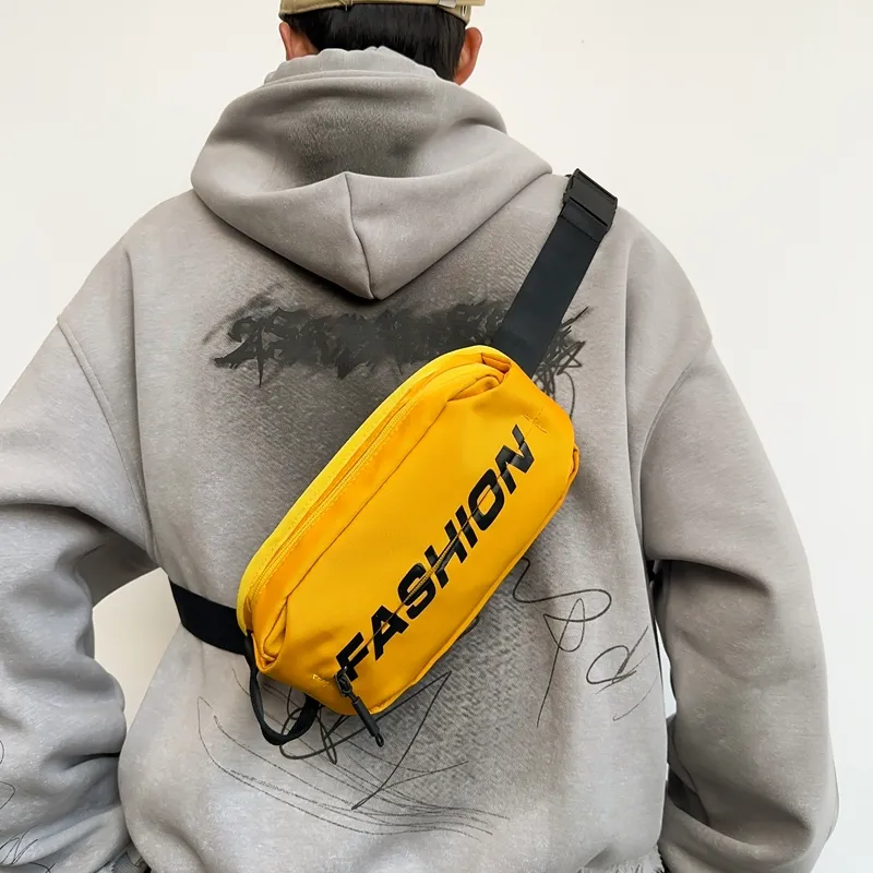 SWIMADE Nylon Crossbody Bag, Shoulder Bag, Fanny Pack, Sling Bag Regular Unisex White/Black/Red/Yellow-22