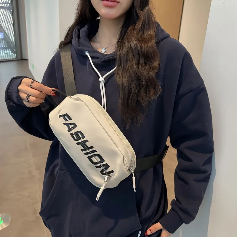SWIMADE Nylon Crossbody Bag, Shoulder Bag, Fanny Pack, Sling Bag Regular Unisex White/Black/Red/Yellow-4