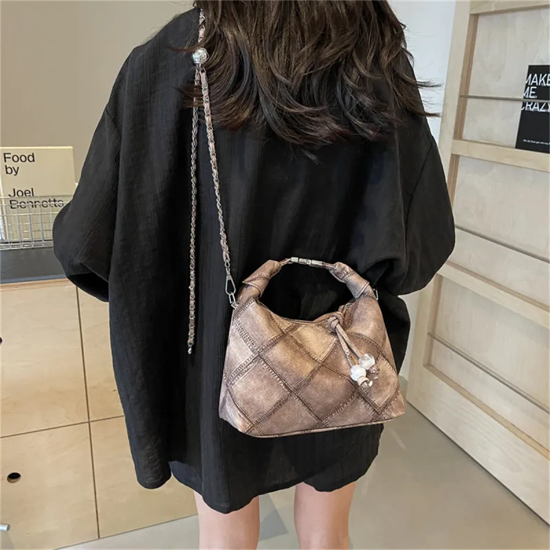 Duoluplo Doron Paul PU Shoulder Bag Women's Black/Blue/Pink/Coffee-26