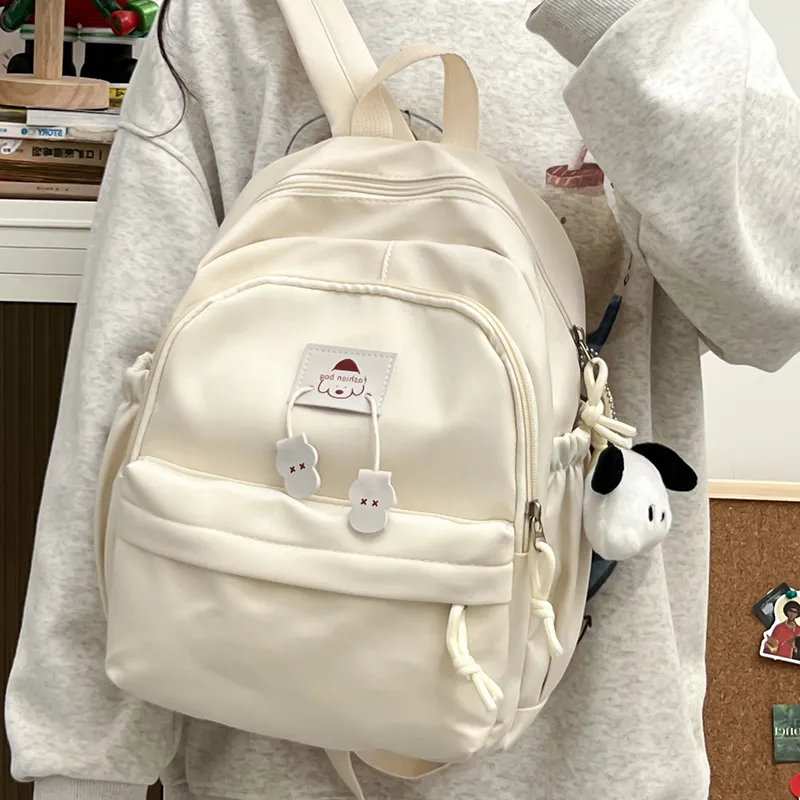 SWIMADE Nylon Backpack Regular Women's White/Black/Yellow/Blue-14