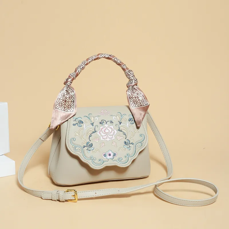 Duoluplo Doron Paul PU Handbag Women's Sea Blue/Beige Pink/Tea Green/Black/Khaki-24