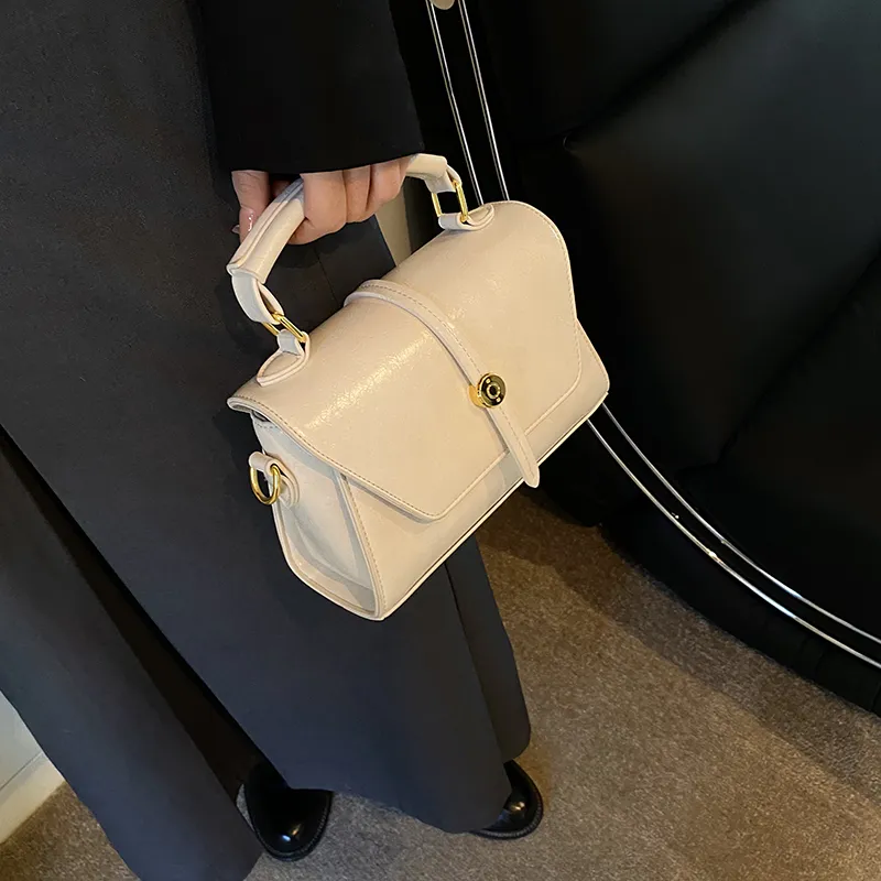 SWIMADE PU Handbag Women's White/Black/Red-2