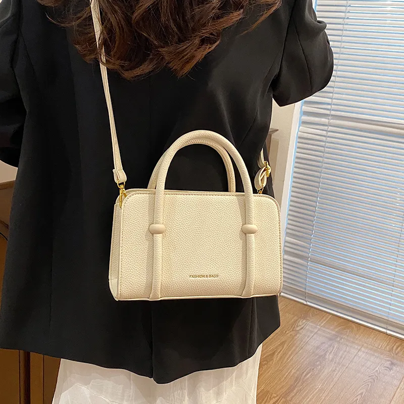 SWIMADE PU One Shoulder Handbags Women's White/Black/Khaki/Coffee/Pink/Brown-2