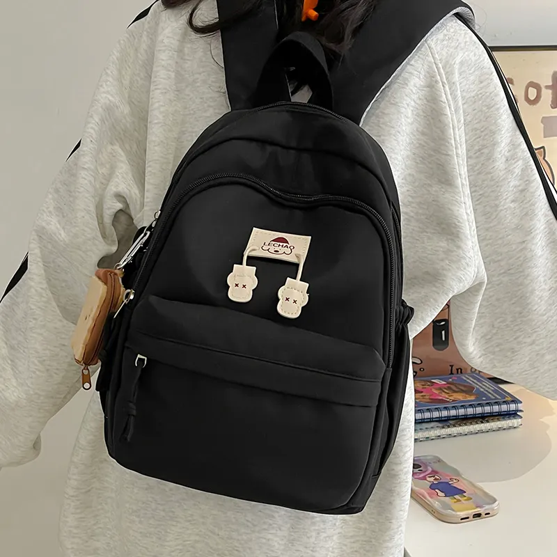 SWIMADE Nylon Backpack Regular Unisex Solid Color-11