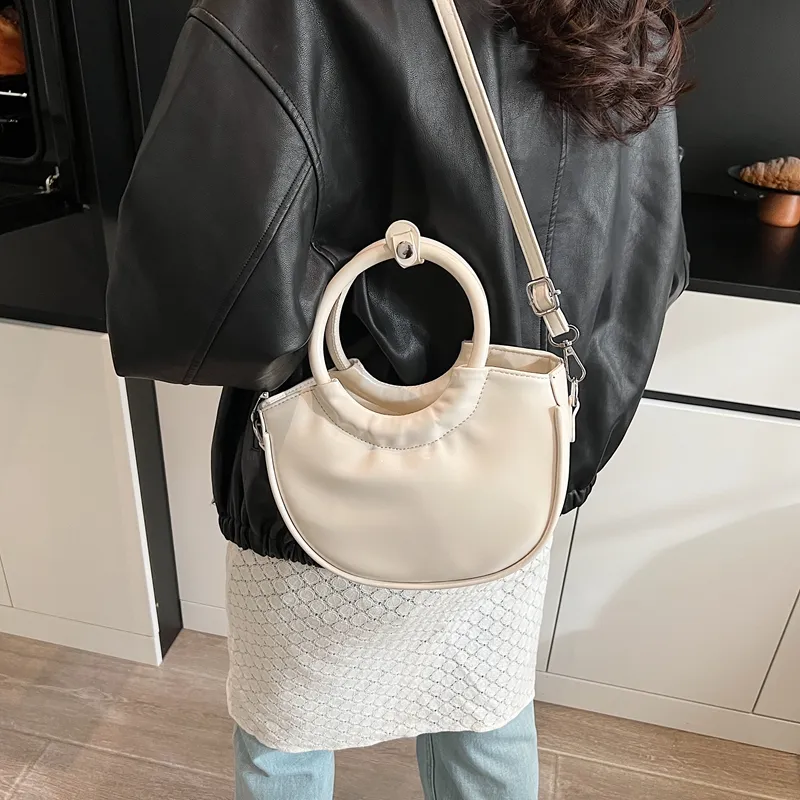 SWIMADE PU Handbag Regular Women's Ecru/Silver/Black/Khaki/Pink-32