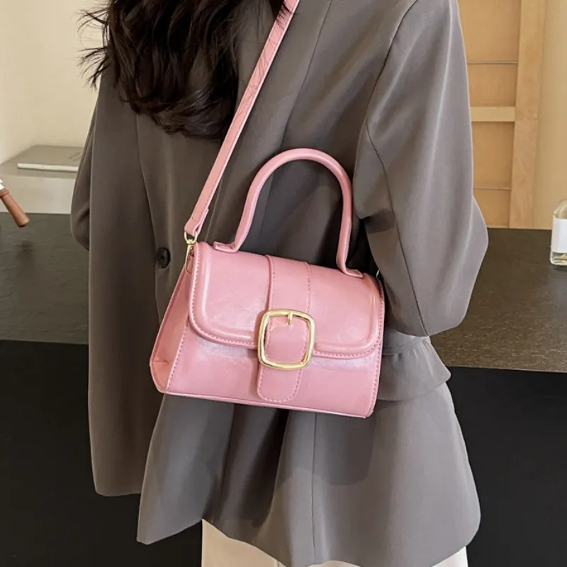 Duoluplo Doron Paul PU Crossbody One Shoulder Handbag Regular Women's Black/Ecru/Silver/Pink-14