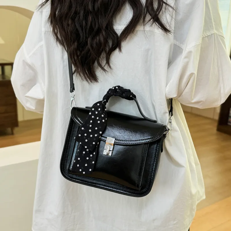 SWIMADE PU Shoulder Bag, Crossbody Bag, Handbag Regular Women's Black/Ecru/Light Blue/Pink-24