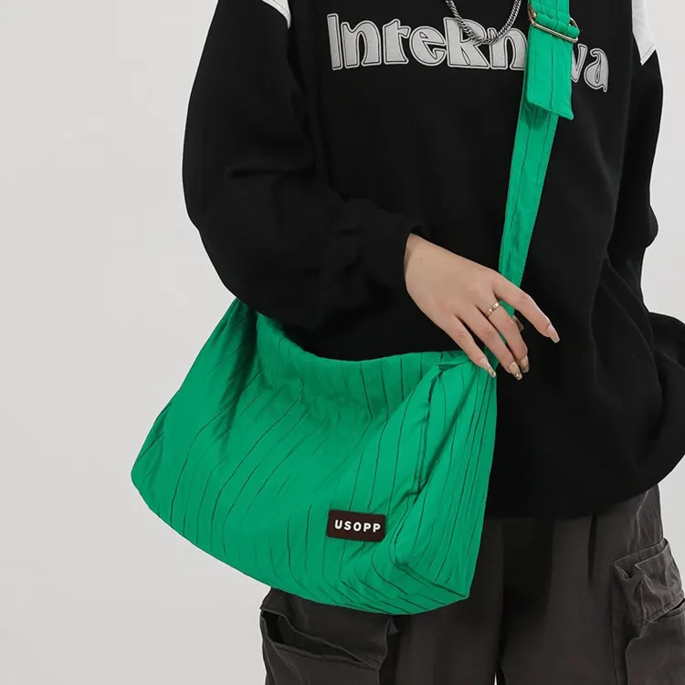 Duoluplo Doron Paul Nylon Shoulder Bag Regular Women's Black/Khaki/Ecru/Green/Pink-22