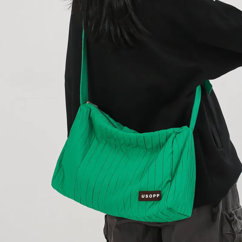 Duoluplo Doron Paul Nylon Shoulder Bag Regular Women's Black/Khaki/Ecru/Green/Pink-21